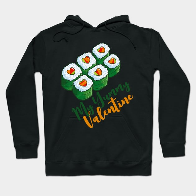 My Yummy Valentine Hoodie by Jocularity Art